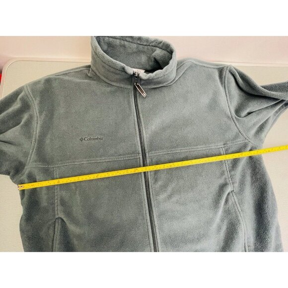 Columbia Men's XXL Long Sleeve Full Zip Up Mock Neck Jacket Green - Picture 10 of 16